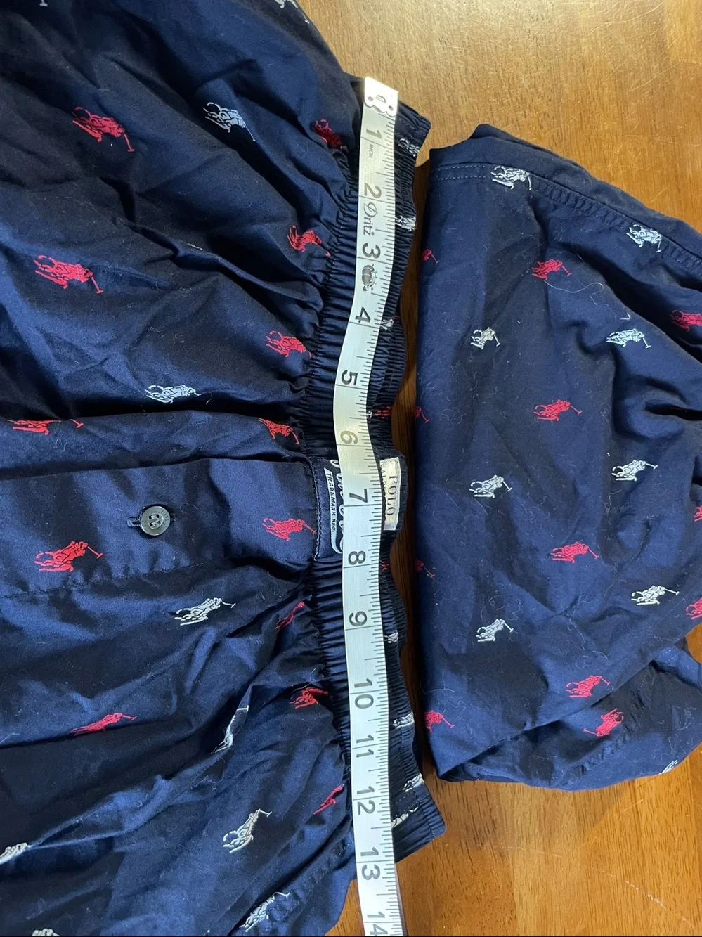 2 Polo by Ralph Lauren Navy Boxer Shorts with Red & White Pony Embroidery
